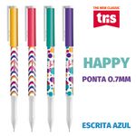 Caneta Tris Happy Ponta Fina 0.7mm - Coloridas