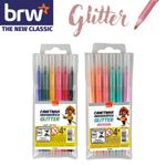 Kit Canetinha Hidrográfica com Glitter BRW - Tom Pastel e Cores Básicas