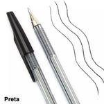 Caneta Pilot Glass Ponta Aço Inox Corpo Transparente Ponta Fina 0.7mm