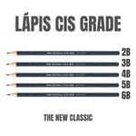 Lápis Cis Grade Nataraj 2B, 3B, 4B, 5B, 6B