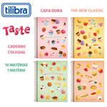 Caderno Colegial Capa Dura Tilibra Taste Comidinhas Fofas Doces Picolé - 10 ou 1 Matéria