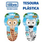 Tesoura Escolar Plástica de Segurança Tilibra Zoo - Girafa e Zebra