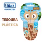 Tesoura Escolar Plástica de Segurança Tilibra Zoo - Girafa e Zebra