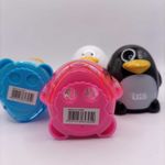 Apontador Fofo Tris Pinguino com Depósito em Formato de Pinguim
