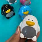 Apontador Fofo Tris Pinguino com Depósito em Formato de Pinguim