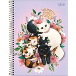 Caderno Universitário Tilibra Purrfect Cat - Gatinho Fofo - 10 Matérias