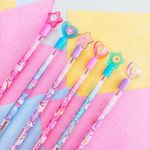 Lapiseira Cis Tik Tak Troca Pontas 2.0mm - Fofa Estrela Coração Unicórnio Cupcake