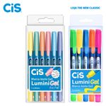 Kit Marca Texto Gel Cis Lumini Pastel e Neon - Não Mancha o Verso - Ideal para Bíblia e Vade Mecum
