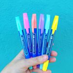 Kit Marca Texto Gel Cis Lumini Pastel e Neon - Não Mancha o Verso - Ideal para Bíblia e Vade Mecum