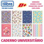 Caderno Universitário Capa Dura Feminino Tilibra D+ - 20, 16, 12, 10 ou 1 Matéria