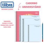 Caderno Universitário Capa Dura Feminino Tilibra D+ - 20, 16, 12, 10 ou 1 Matéria