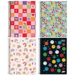 Caderno Universitário Capa Dura Feminino Tilibra D+ - 20, 16, 12, 10 ou 1 Matéria