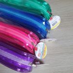 Estojo Transparente Colorido BRW - Rosa Lilás Azul Verde e Tutti Frutti