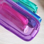 Estojo Transparente Colorido BRW - Rosa Lilás Azul Verde e Tutti Frutti
