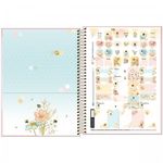 Caderno Universitário Honey Bee - 10 Matérias - Abelha Fofa Flores
