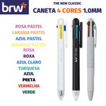 Caneta BRW 4 em 1 - Cores Pastel, Básicas e Cores Neon - Ponta 1.0mm