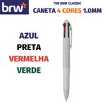Caneta BRW 4 em 1 - Cores Pastel, Básicas e Cores Neon - Ponta 1.0mm