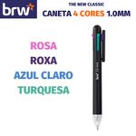 Caneta BRW 4 em 1 - Cores Pastel, Básicas e Cores Neon - Ponta 1.0mm