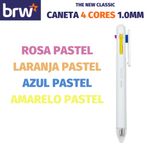 Caneta BRW 4 em 1 - Cores Pastel, Básicas e Cores Neon - Ponta 1.0mm