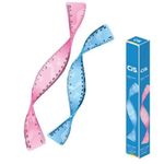 Régua Flexível Cis 30cm - Rosa, Azul ou Transparente