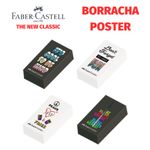 Borracha Faber Castell Fantasia Poster Fofa Preta ou Branca Frases Divertidas