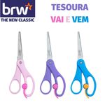 Tesoura BRW Vai e Vem Tom Pastel - com Mola