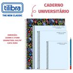 Caderno Universitário Capa Dura Feminino Tilibra Pepper Gatinho Flor - 20, 16, 12, 10 e 1 Matéria