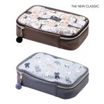Estojo Nécessaire Box BRW Fofo com Chaveiro de Pompom - Gatinho e Cachorro
