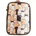 Estojo Nécessaire Box BRW Fofo com Chaveiro de Pompom - Gatinho e Cachorro