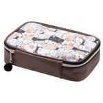 Estojo Nécessaire Box BRW Fofo com Chaveiro de Pompom - Gatinho e Cachorro