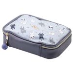 Estojo Nécessaire Box BRW Fofo com Chaveiro de Pompom - Gatinho e Cachorro