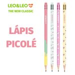 Kit Lápis com borracha HB N°2 Leo&Leo Picolé Fofo