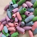 Kit Borracha Mercur Ponteira - Colorida Tom Pastel ou Branca