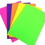 Papel Neon BRW A4 180g - 10 Folhas - Ideal para Artesanato, cartonagem, colagem, decoração, kirigami, montagens, scrap b