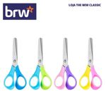 Tesoura Escolar BRW Bicolor de Aço 13cm