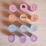 Carimbo Cis Stamp Candy Fofo Comidinhas Donut Macarron Sorvete Batata Frita Pirulito Chocolate Cupcake