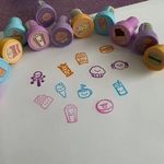 Carimbo Cis Stamp Candy Fofo Comidinhas Donut Macarron Sorvete Batata Frita Pirulito Chocolate Cupcake