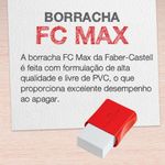 Borracha Faber Castell Max com Capa Protetora Vermelha - Média ou Grande
