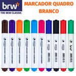 Marcador para Quadro Branco BRW - Marrom, Laranja, Verde, Roxo, Azul, Preto, Vermelho e Rosa