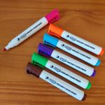 Marcador para Quadro Branco BRW - Marrom, Laranja, Verde, Roxo, Azul, Preto, Vermelho e Rosa