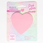 Bloco Notas Adesivas LeoArte Transparente Pink Vibes - Coração ou Estrela - 50 Folhas
