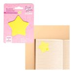 Bloco Notas Adesivas LeoArte Transparente Pink Vibes - Coração ou Estrela - 50 Folhas