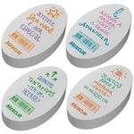 Borracha Mercur Oval Branca Frases Motivacionais - Kit ou unidade