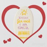 Borracha Mercur Oval Branca Frases Motivacionais - Kit ou unidade
