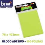 Bloco Notas Adesivas BRW para Recados ou Anotações 76x102mm - Tons Pastel e Neon