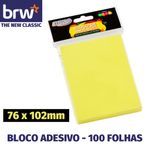 Bloco Notas Adesivas BRW para Recados ou Anotações 76x102mm - Tons Pastel e Neon