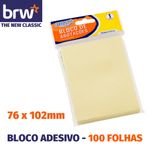 Bloco Notas Adesivas BRW para Recados ou Anotações 76x102mm - Tons Pastel e Neon