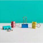 Prendedores de Papel Binder Clips Metalizados Cis - Kit ou Unidade