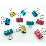 Prendedores de Papel Binder Clips Metalizados Cis - Kit ou Unidade