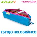 Estojo Holográfico Leo&Leo - Prata, Roxo ou Azul